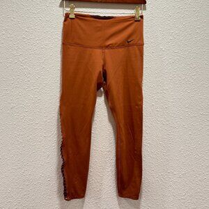 Nike Women Dri-FIT Lattice Leggings, Terracotta/Dusty Peach